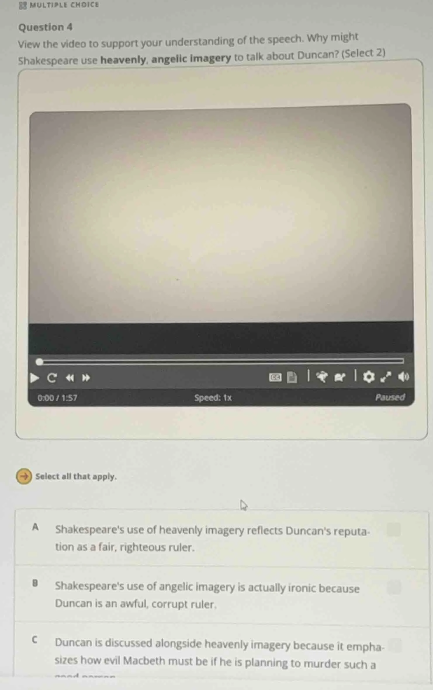 multiple choice question 4 view the video to support your understanding…