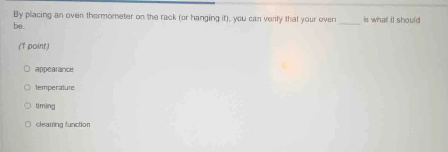 by placing an oven thermometer on the rack (or hanging it), you can ver…