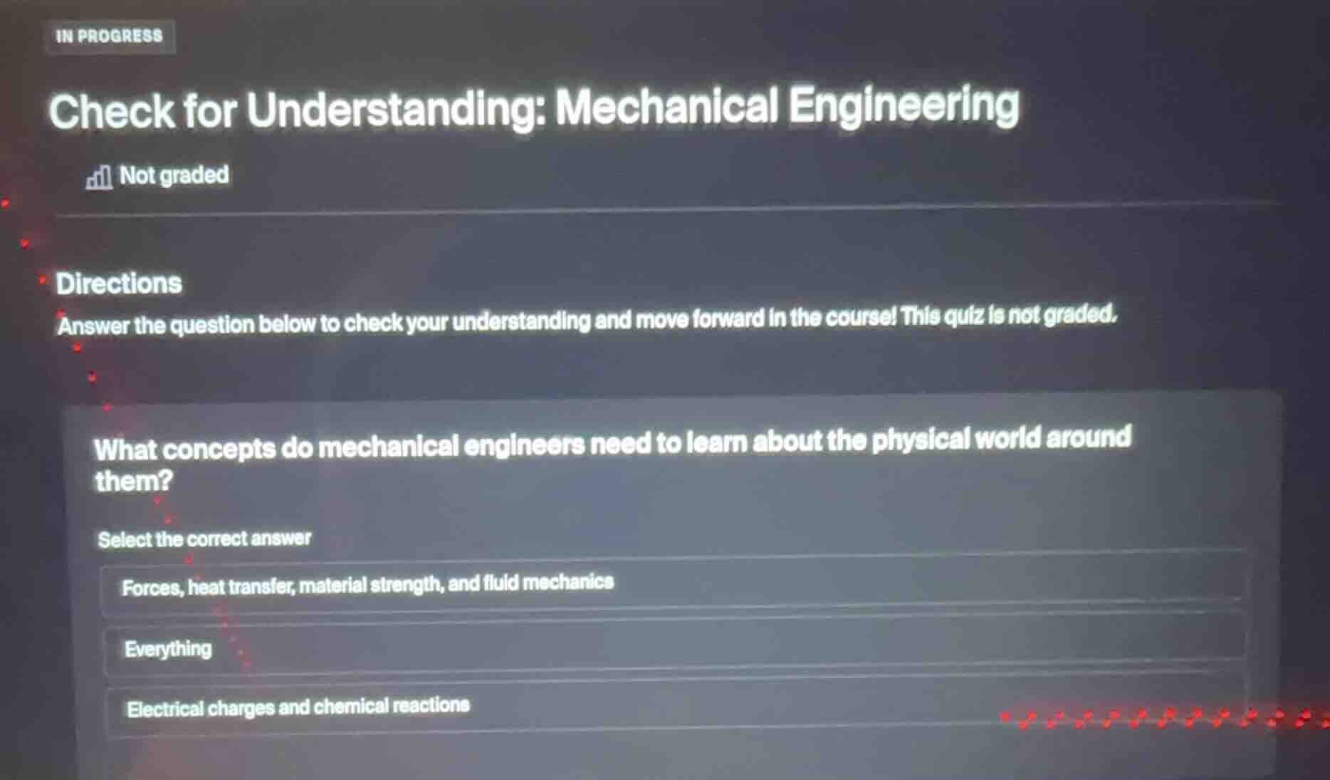 in progress check for understanding: mechanical engineering not graded …
