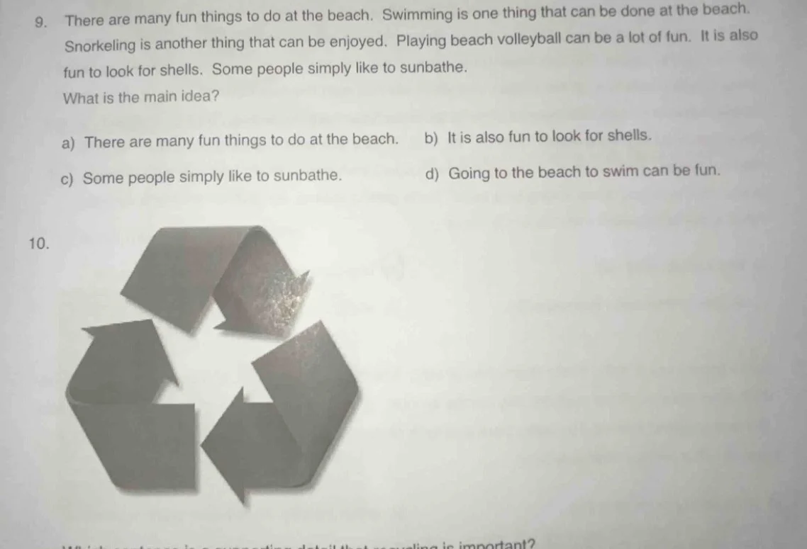 9. there are many fun things to do at the beach. swimming is one thing …