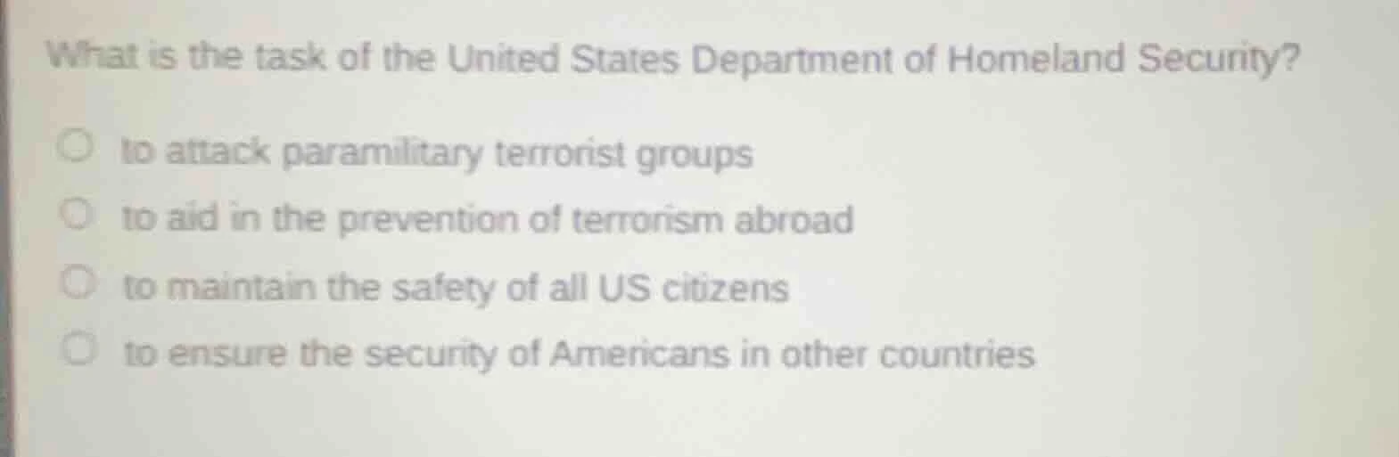 what is the task of the united states department of homeland security?○…