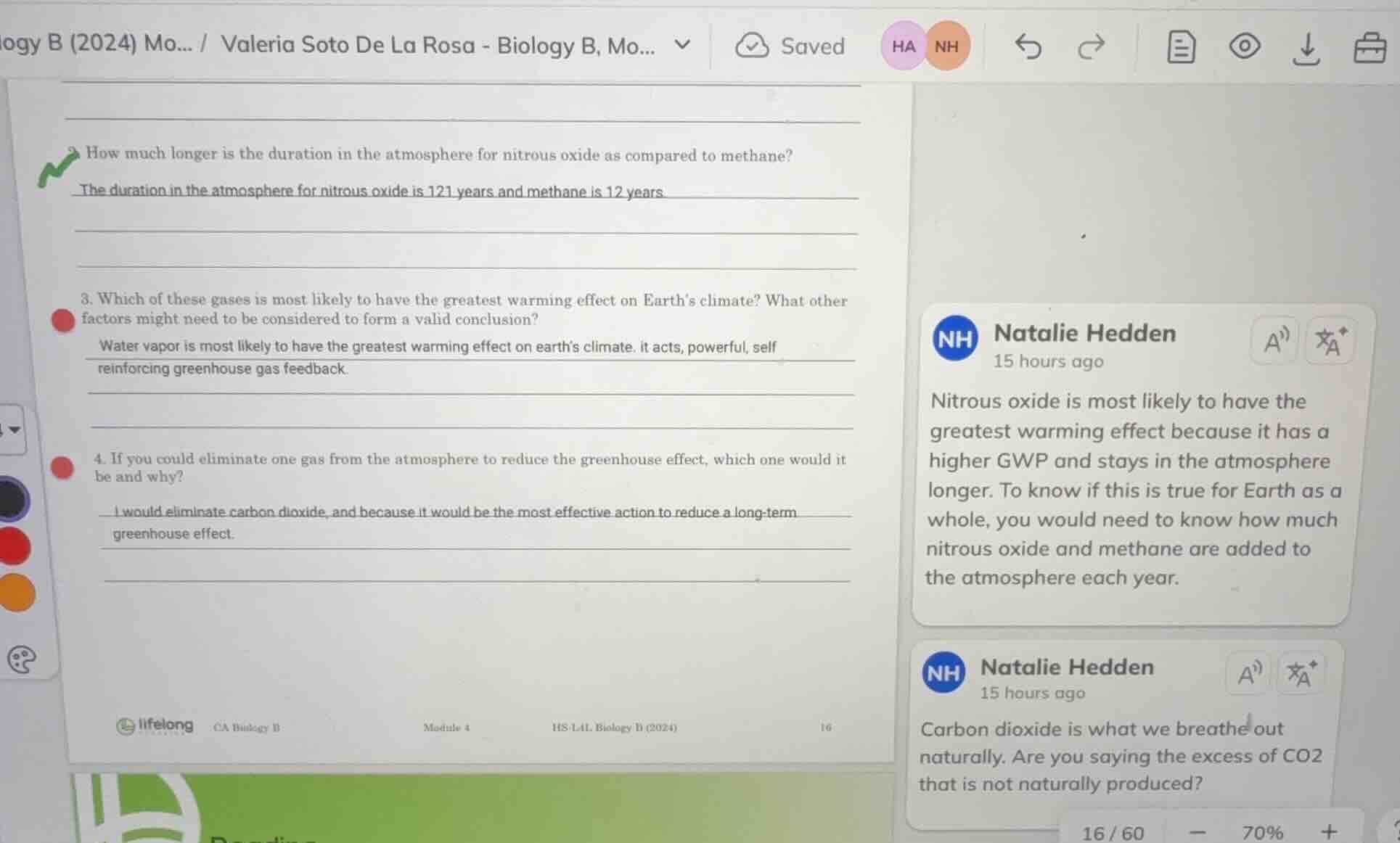 how much longer is the duration in the atmosphere for nitrous oxide as …