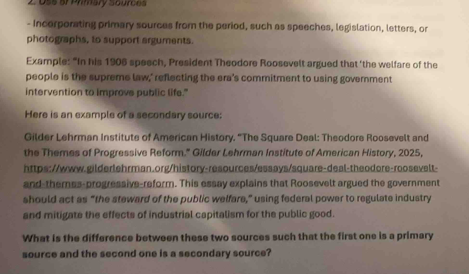 - incorporating primary sources from the period, such as speeches, legi…