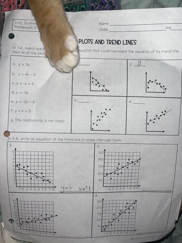 unit: scatterhomework 3name _______________date _______________ pd ____…