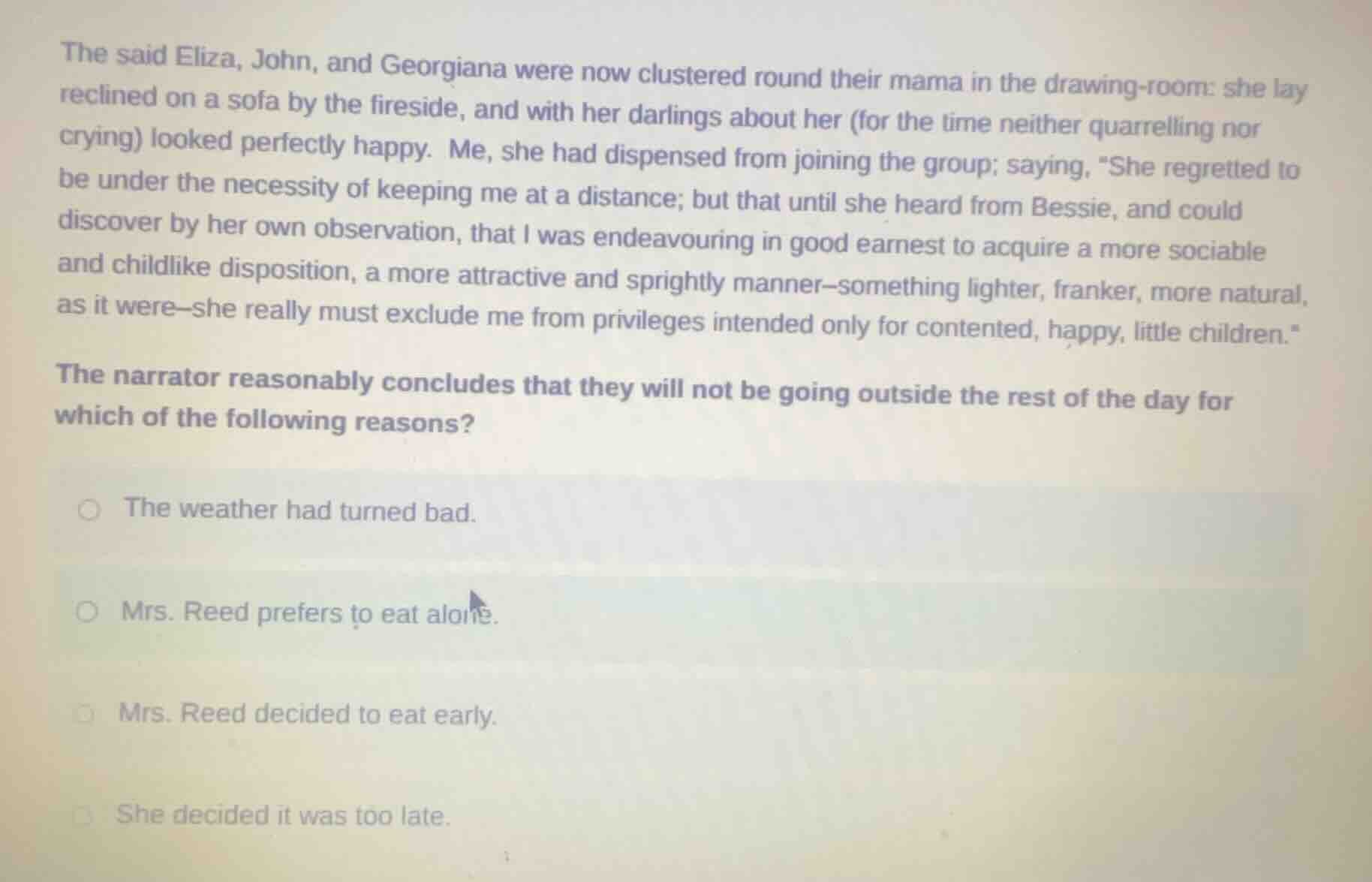 the said eliza, john, and georgiana were now clustered round their mama…