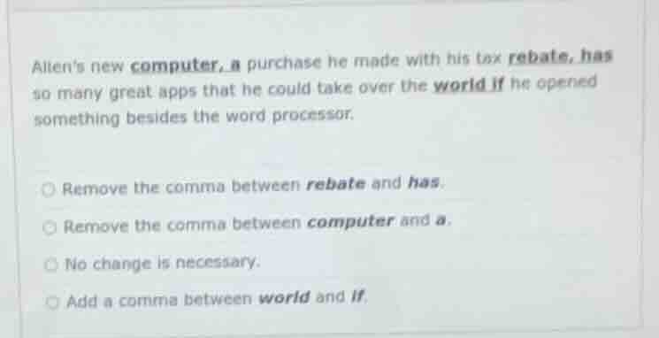 allens new computer, a purchase he made with his tax rebate, has so man…