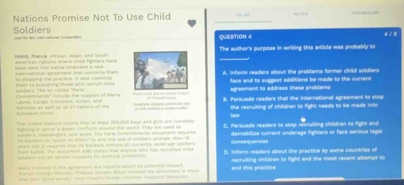 nations promise not to use child soldiersjust for me: international coo…