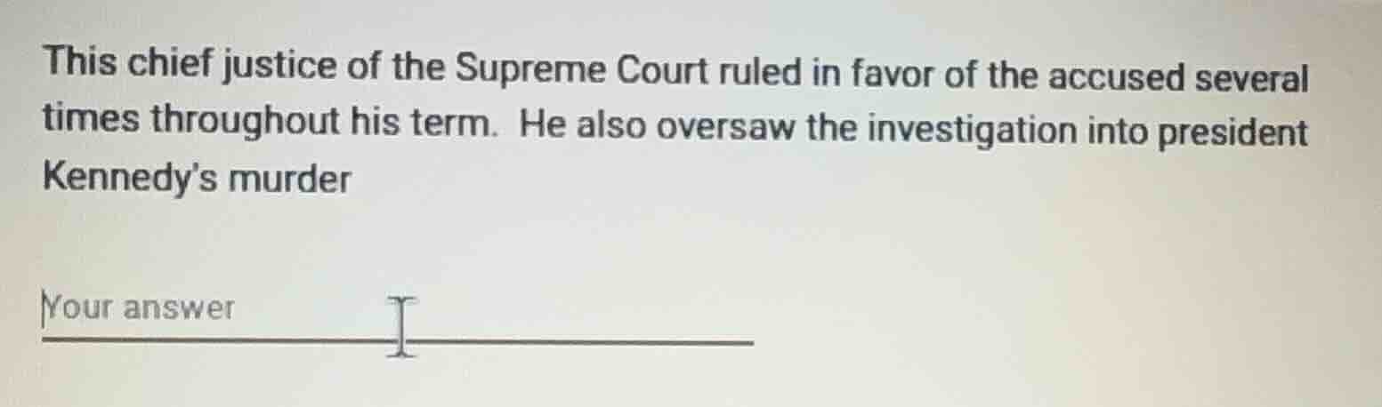 this chief justice of the supreme court ruled in favor of the accused s…