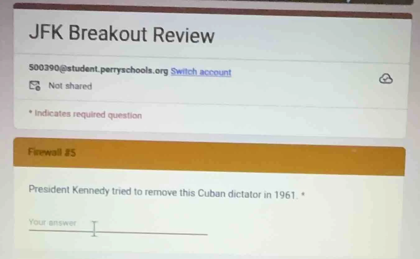jfk breakout review 500390@student.perryschools.org switch account not …