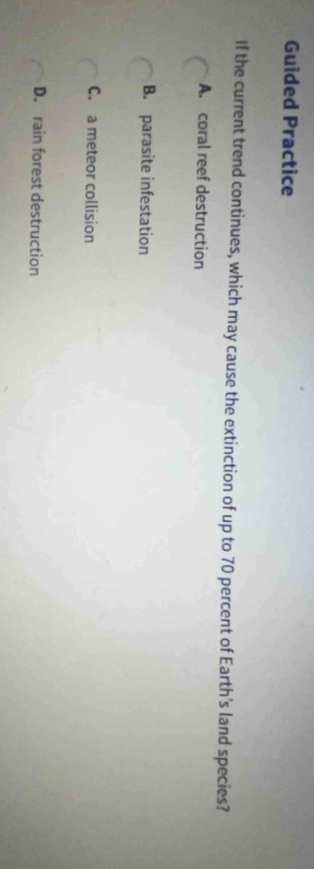 guided practice if the current trend continues, which may cause the ext…