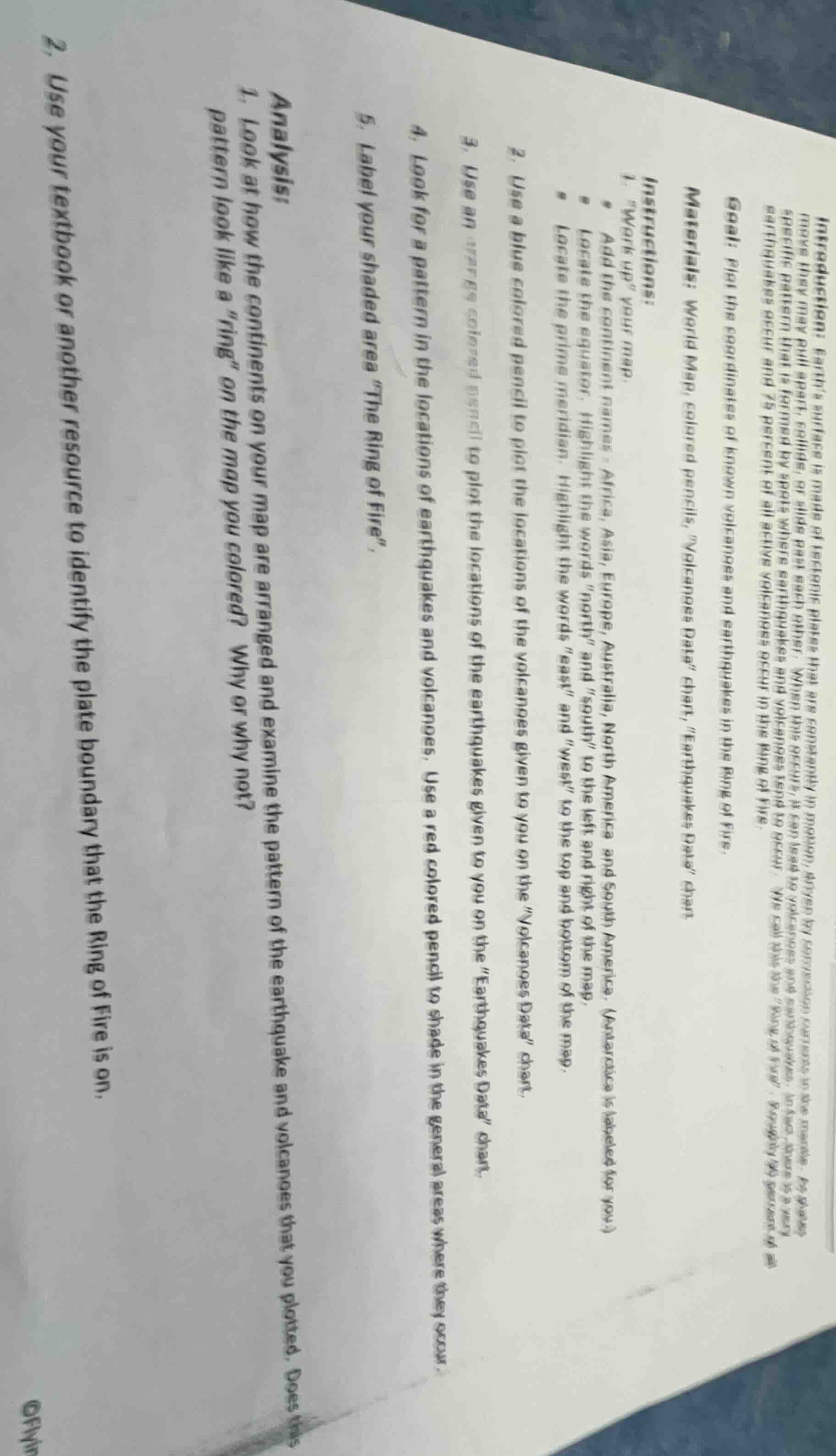 introduction: earths surface is made of tectonic plates that are consta…