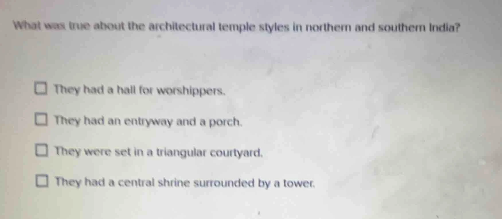 what was true about the architectural temple styles in northern and sou…