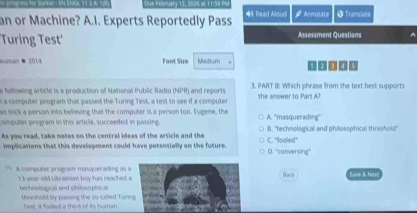 an or machine? a.i. experts reportedly pass turing testeuman ● 2014font…