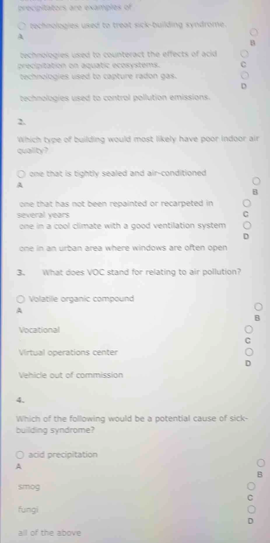 precipitators are examples ofa technologies used to treat sick-building…