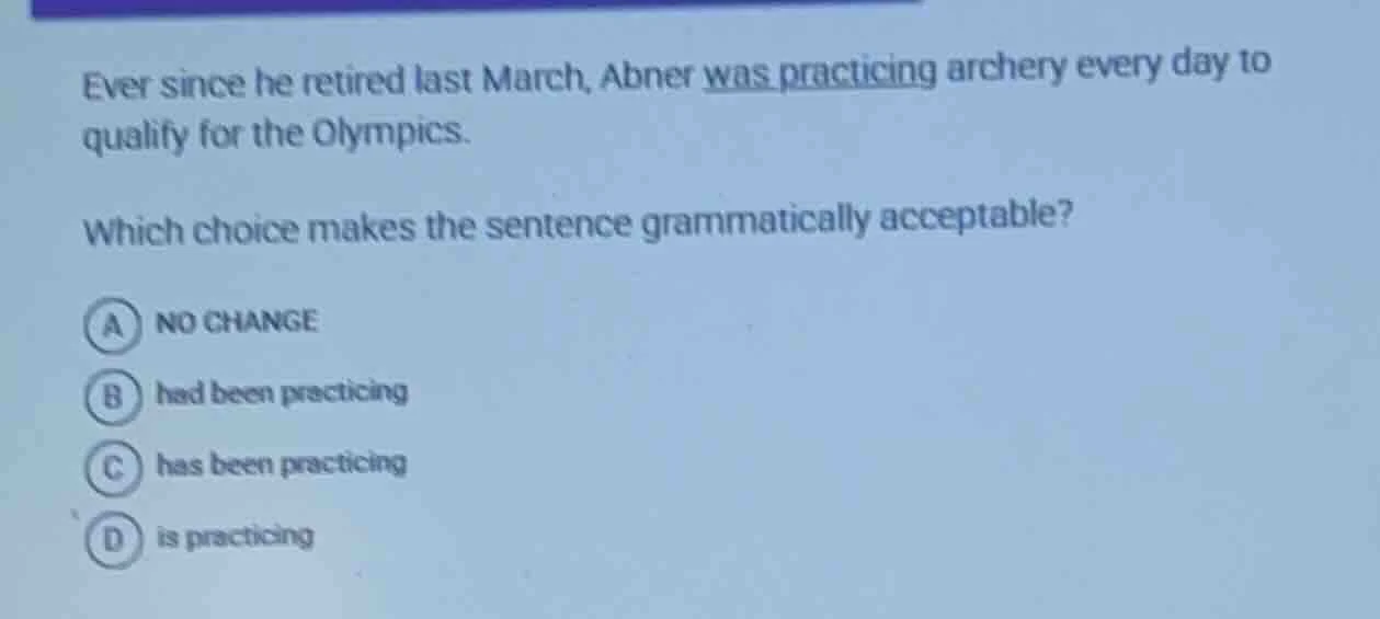 ever since he retired last march, abner was practicing archery every da…