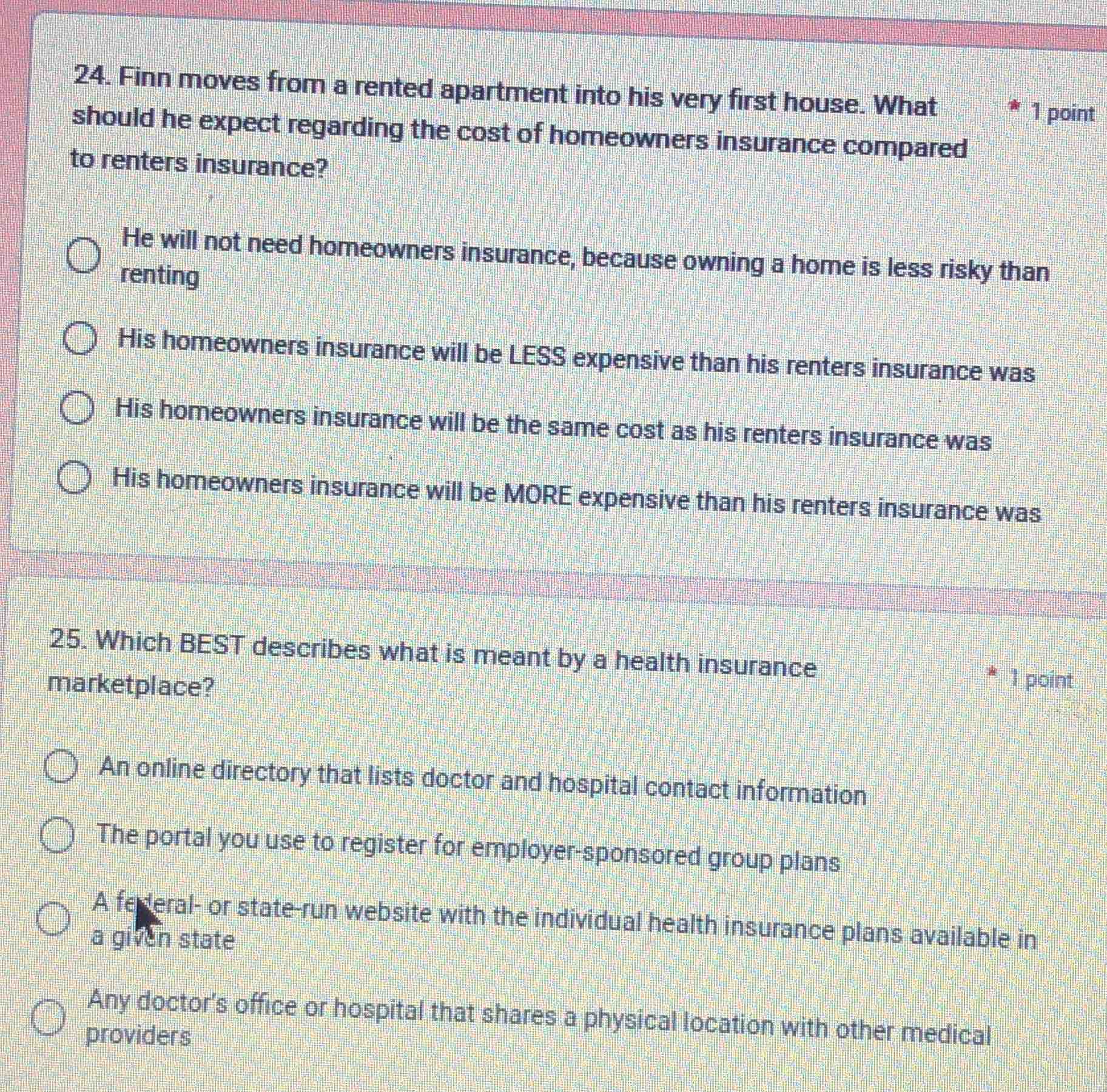 24. finn moves from a rented apartment into his very first house. what …