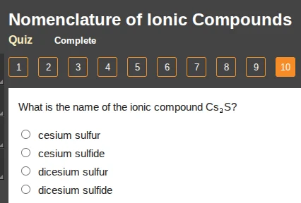 nomenclature of ionic compounds quiz complete 1 2 3 4 5 6 7 8 9 10 what…