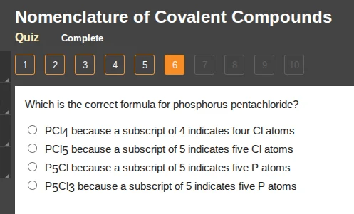 nomenclature of covalent compounds quiz complete 1 2 3 4 5 6 7 8 9 10 w…