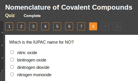 nomenclature of covalent compounds quiz complete 1 2 3 4 5 6 7 8 9 10 w…