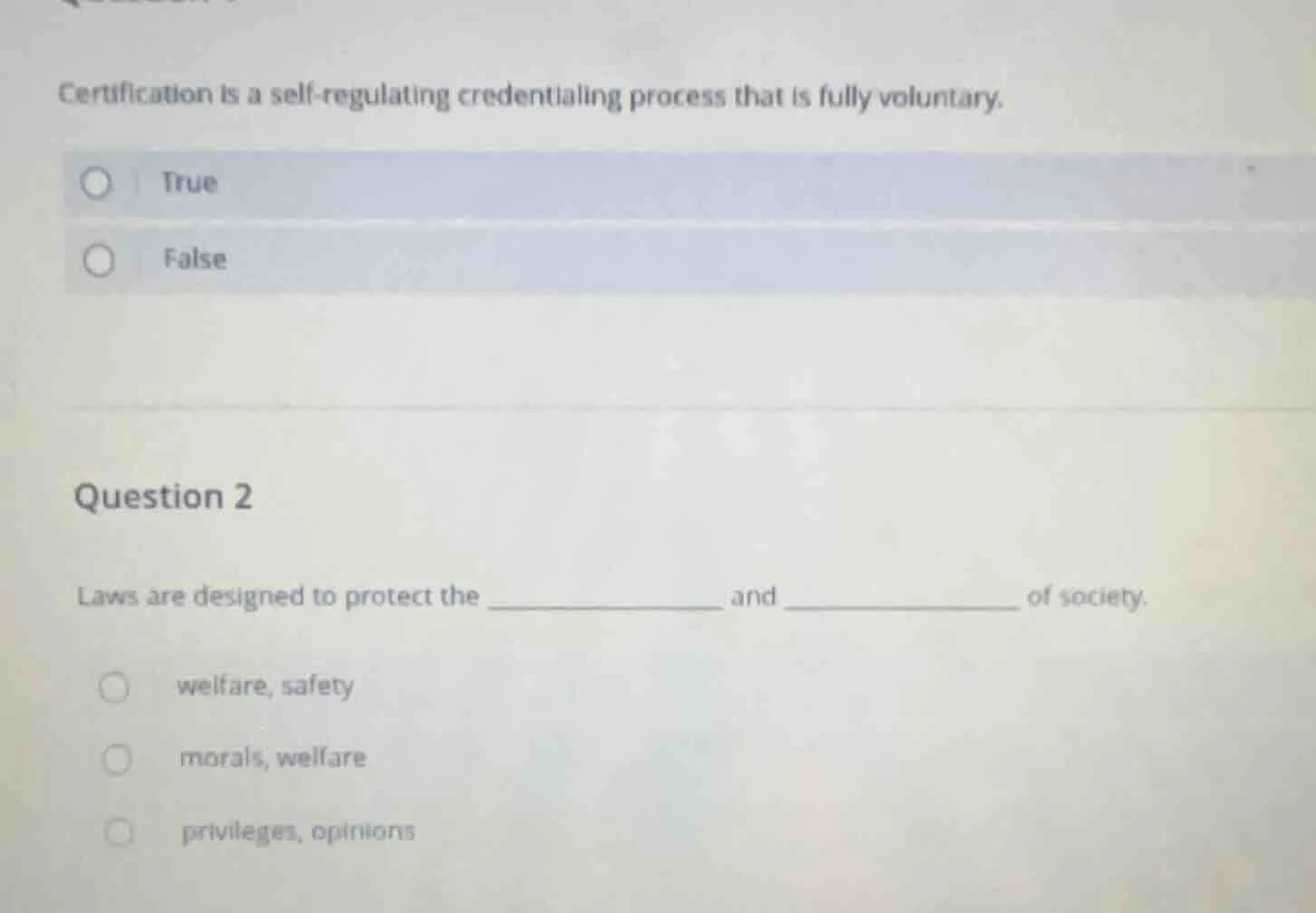 certification is a self-regulating credentialing process that is fully …