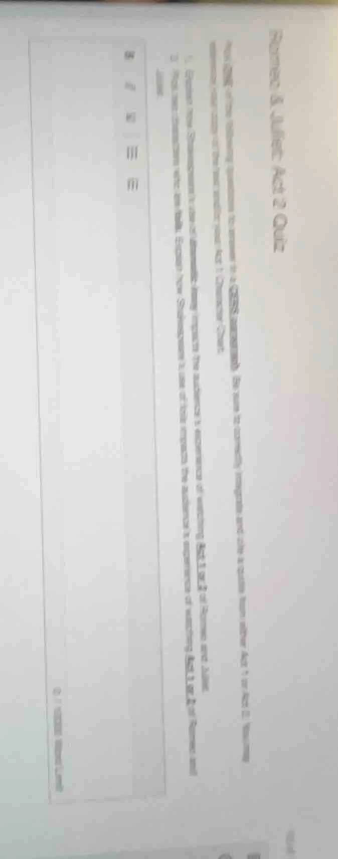 romeo & juliet: act 2 quiz from omr, write the following questions to a…