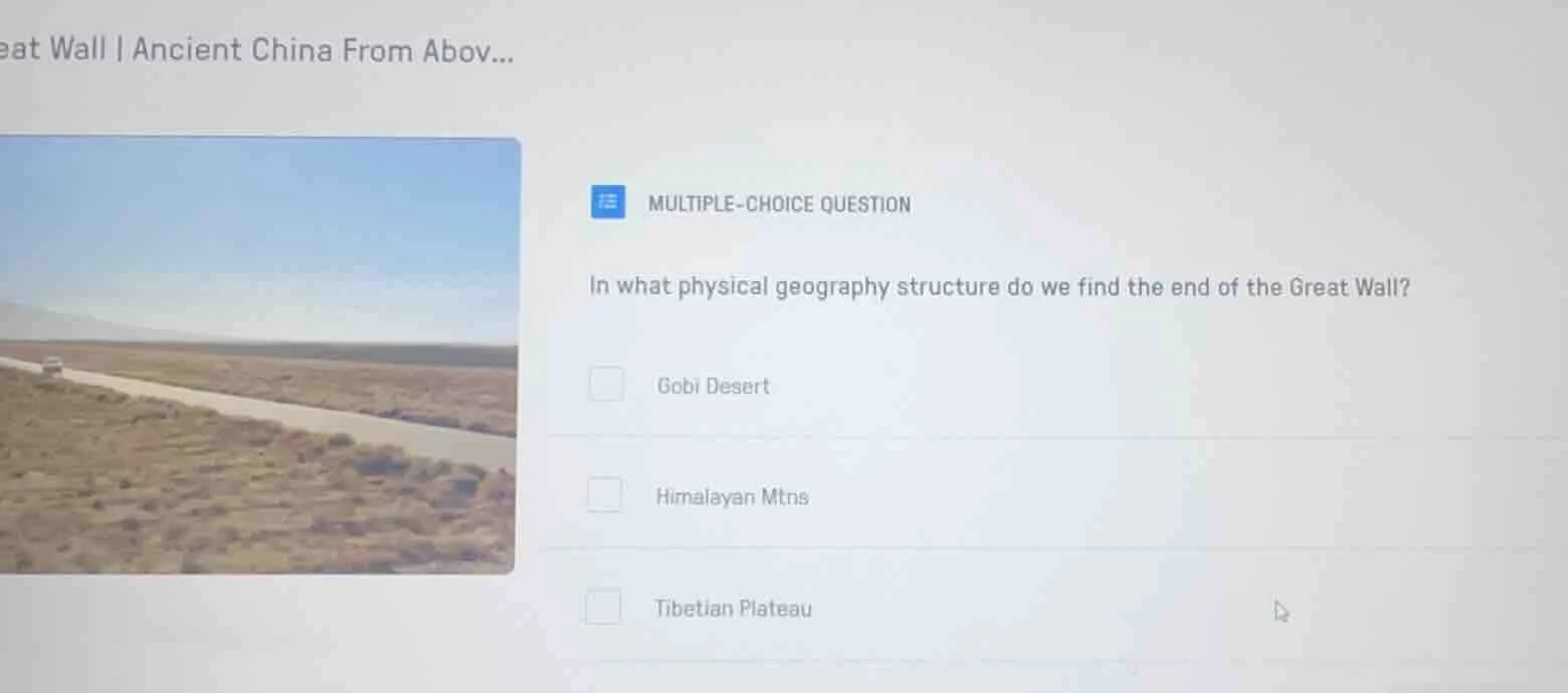 multiple-choice question in what physical geography structure do we fin…