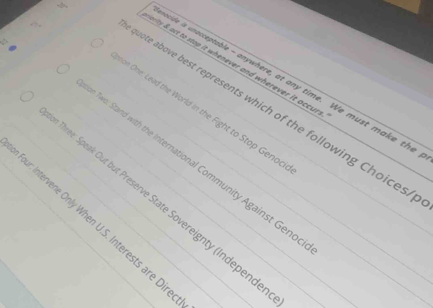 \genocide is unacceptable - anywhere, at any time. we must make the pri…