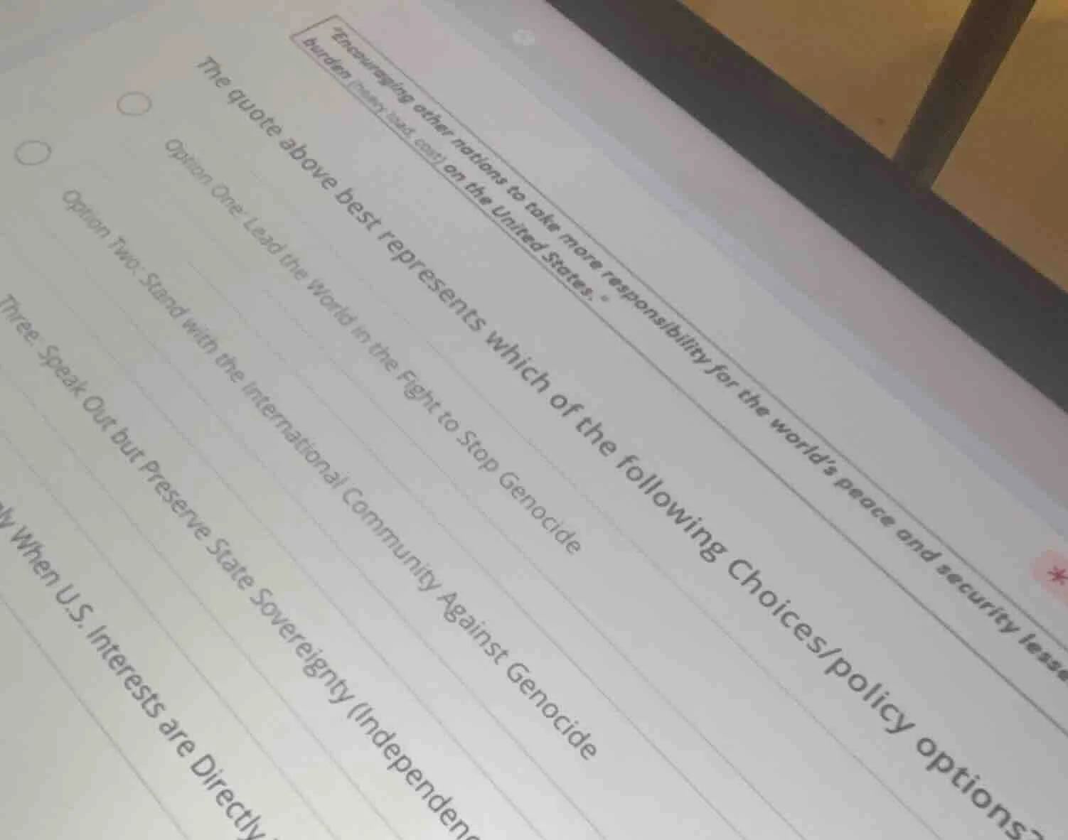 \encouraging other nations to take more responsibility for the worlds p…