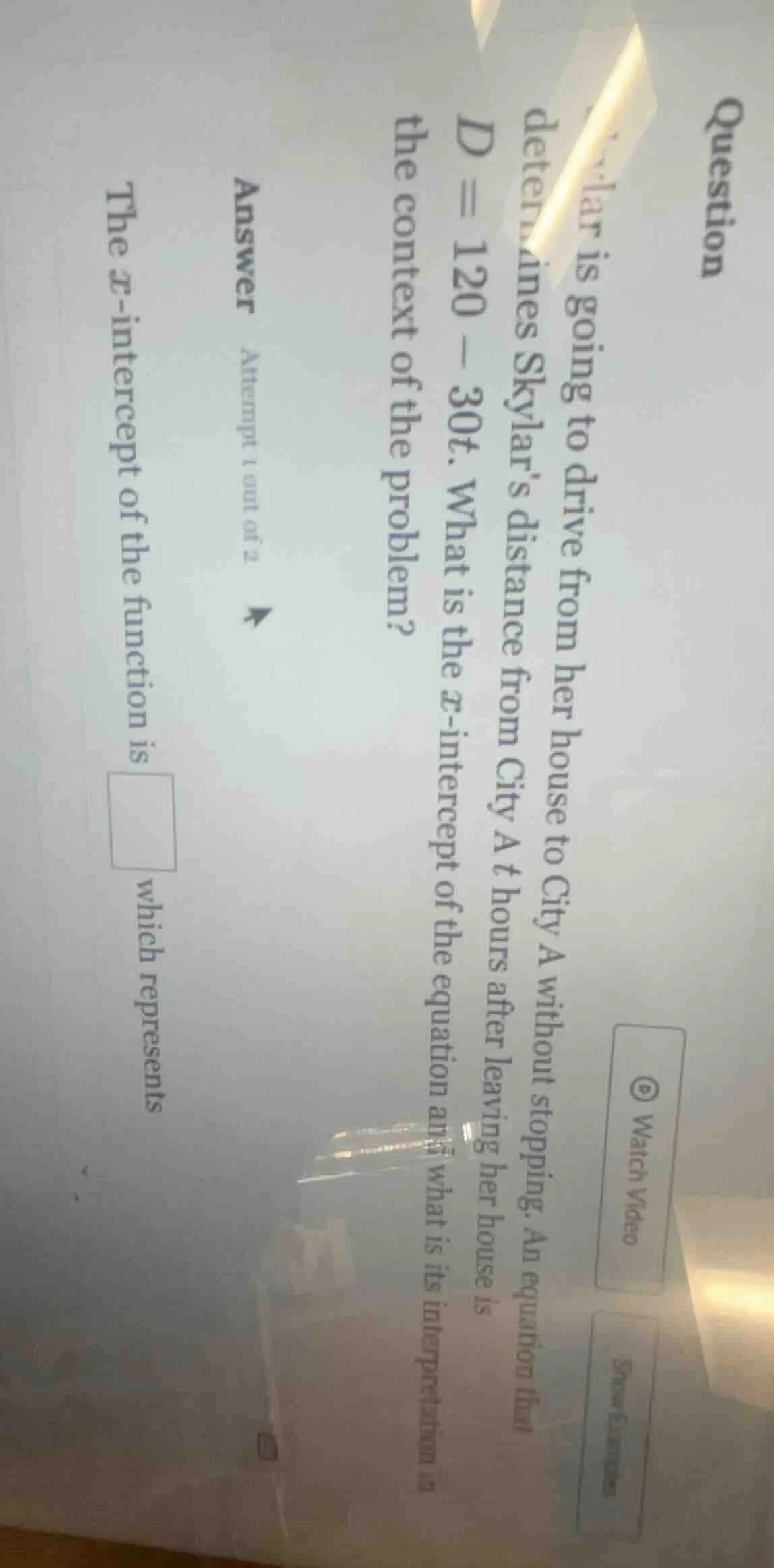 questionskylar is going to drive from her house to city a without stopp…