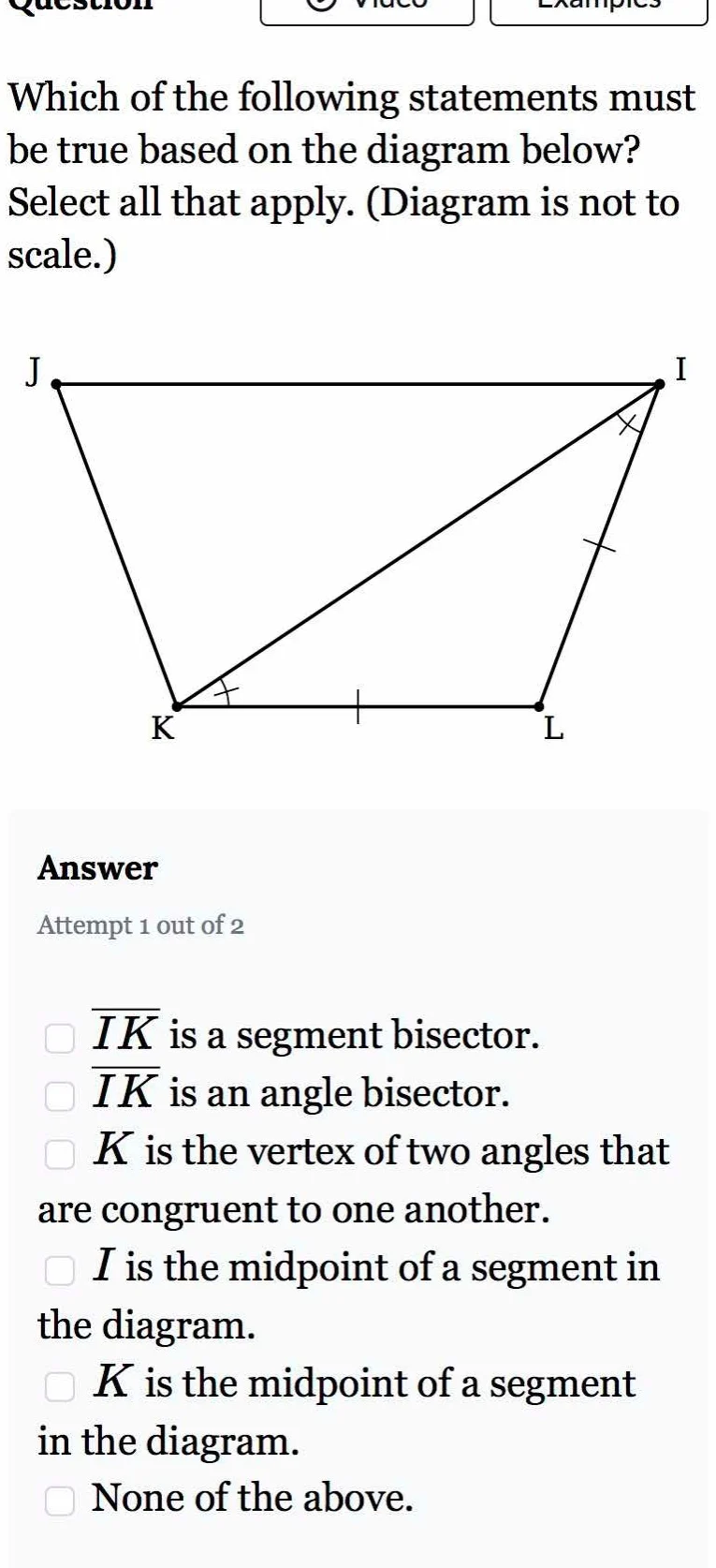 question which of the following statements must be true based on the di…