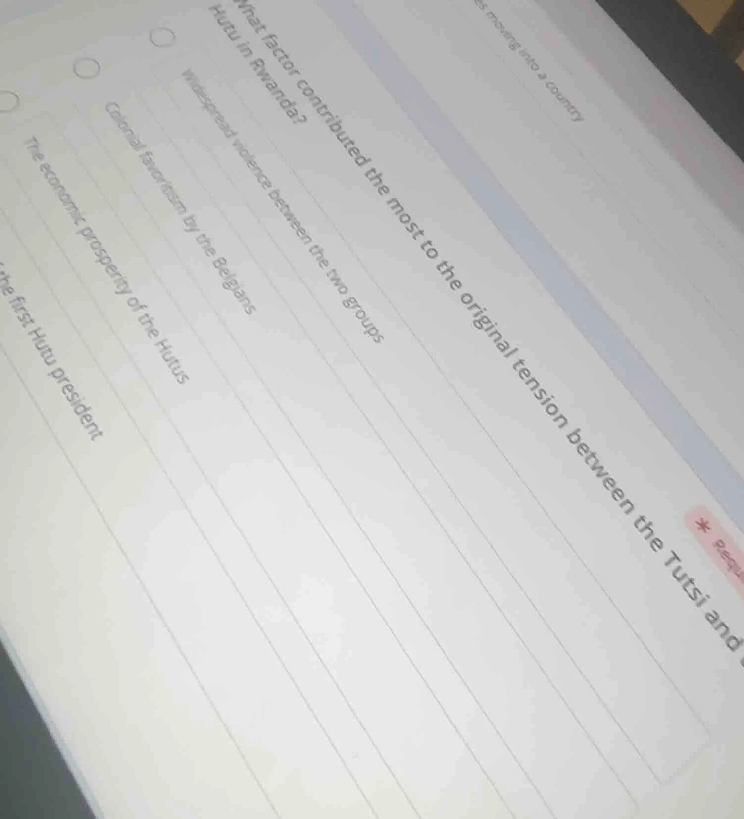 what factor contributed the most to the original tension between the tu…