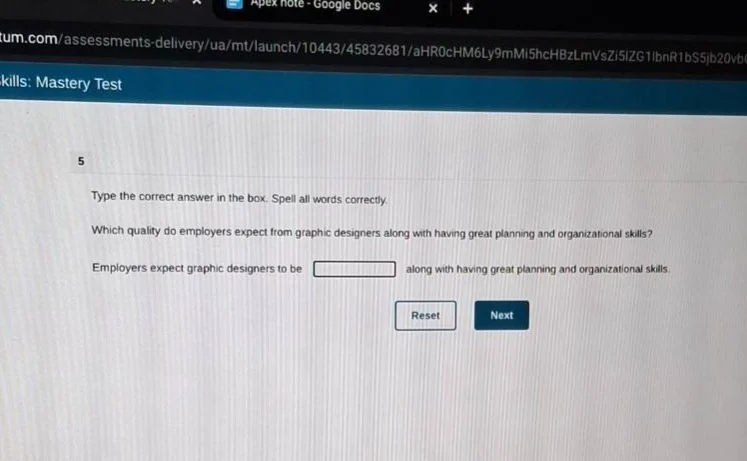 kills: mastery test 5 type the correct answer in the box. spell all wor…