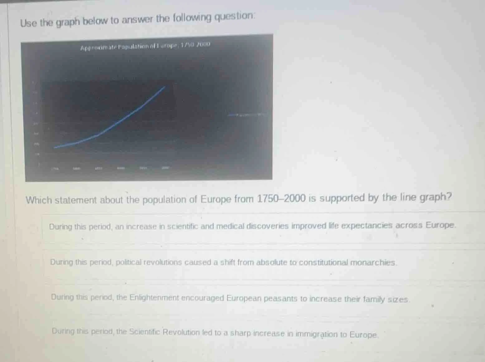 use the graph below to answer the following question: approximate popul…