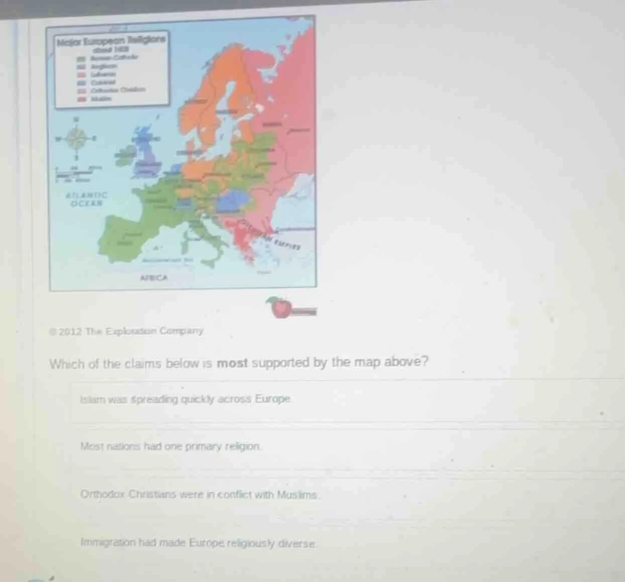 major european religions almost 1600 © 2012 the exploration company whi…
