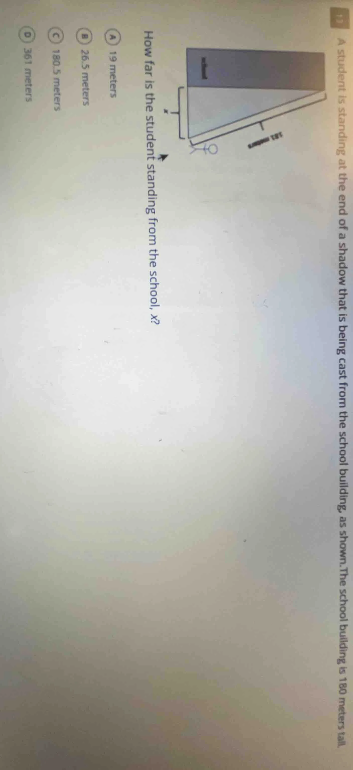 a student is standing at the end of a shadow that is being cast from th…