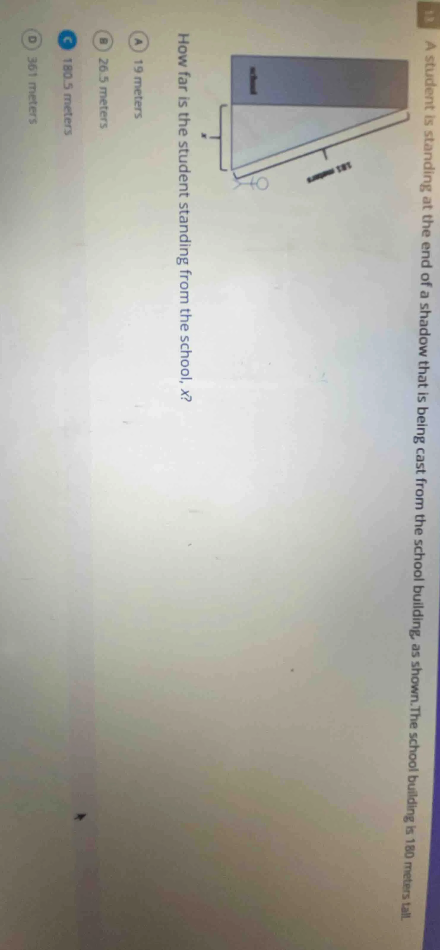 a student is standing at the end of a shadow that is being cast from th…