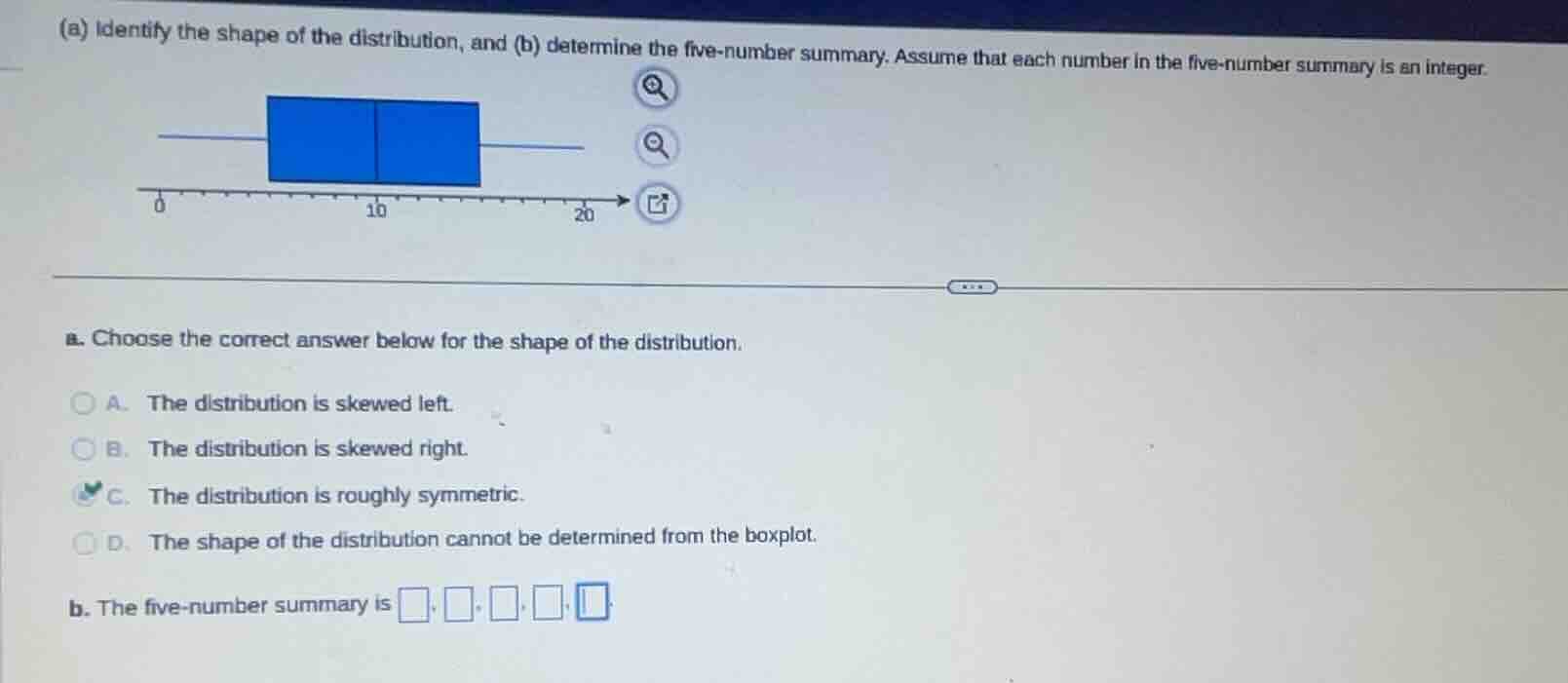 (a) identify the shape of the distribution, and (b) determine the five-…