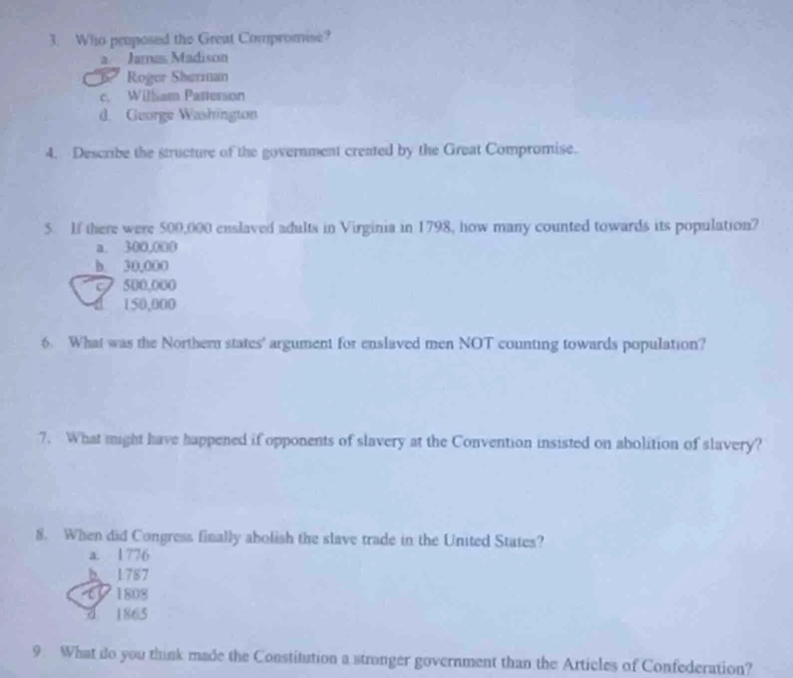 3. who proposed the great compromise?a. james madisonb. roger shermanc.…