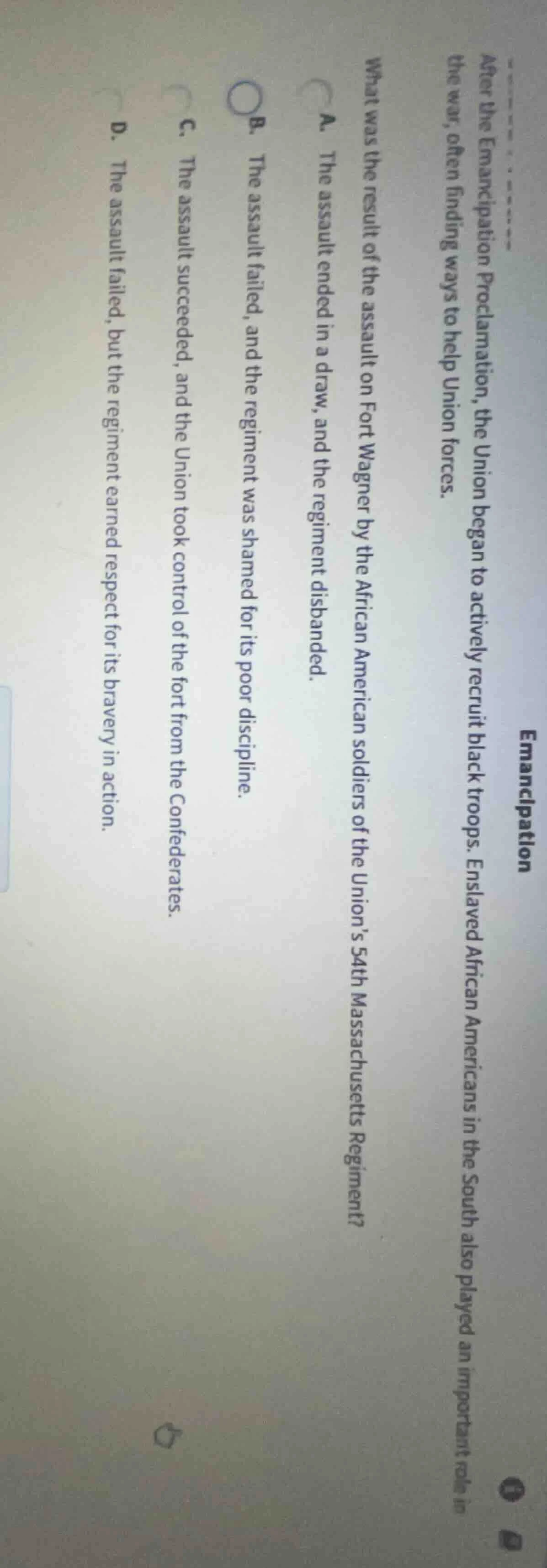 emancipation after the emancipation proclamation, the union began to ac…