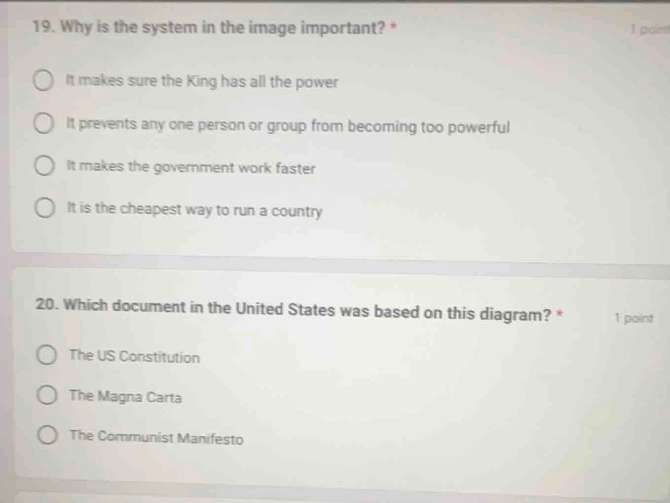 19. why is the system in the image important? *1 pointit makes sure the…