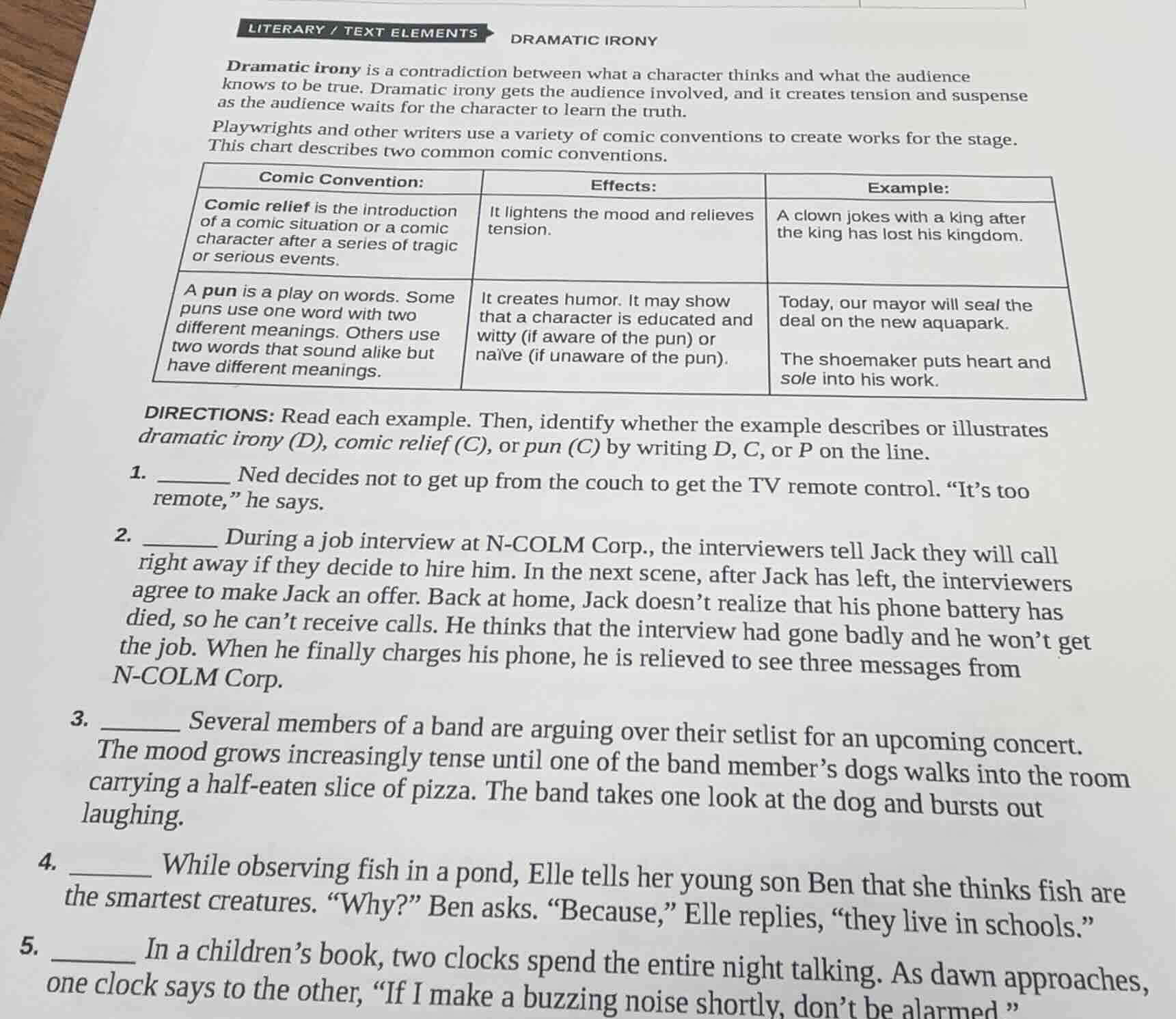 literary / text elementsdramatic ironydramatic irony is a contradiction…