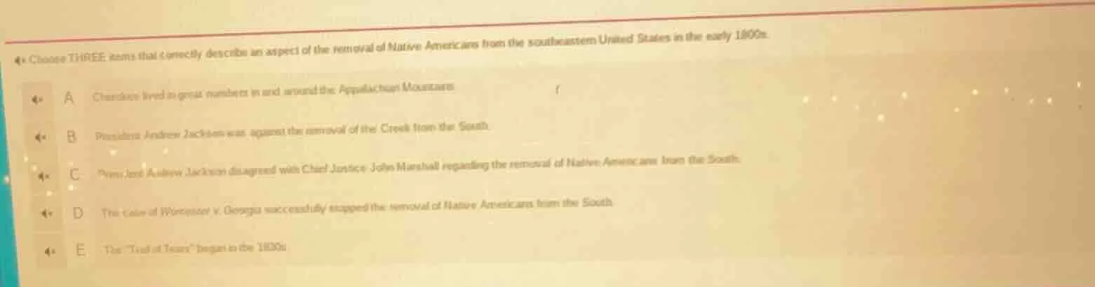 choose three items that correctly describe an aspect of the removal of …