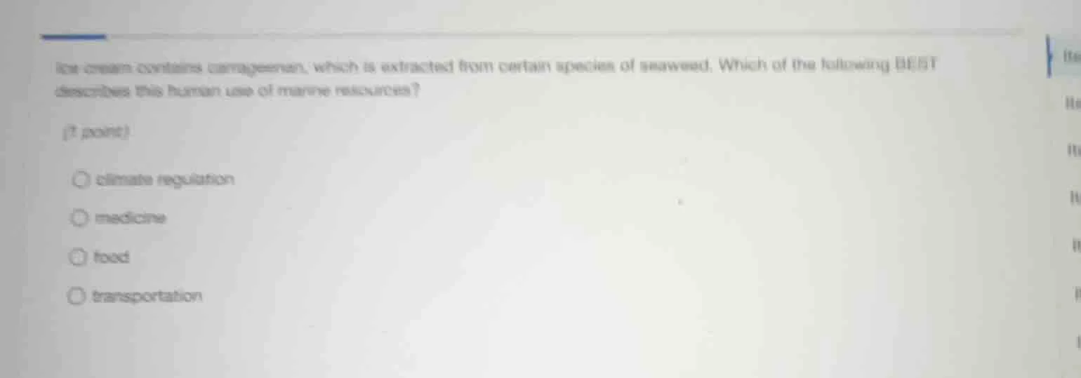 ice cream contains carrageenan, which is extracted from certain species…