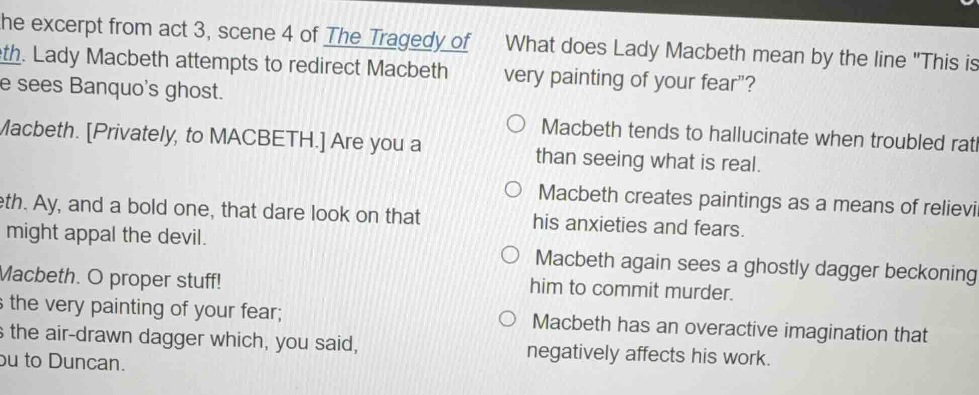 he excerpt from act 3, scene 4 of the tragedy of eth. lady macbeth atte…