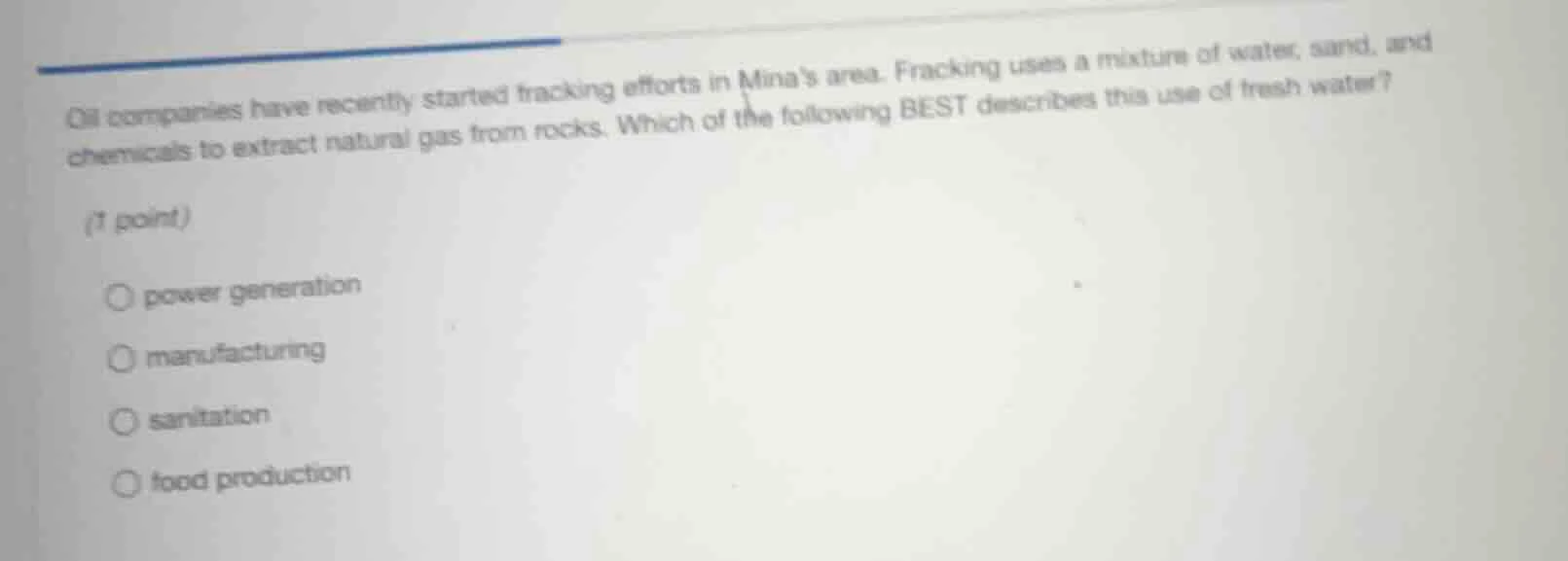 oil companies have recently started fracking efforts in minas area. fra…