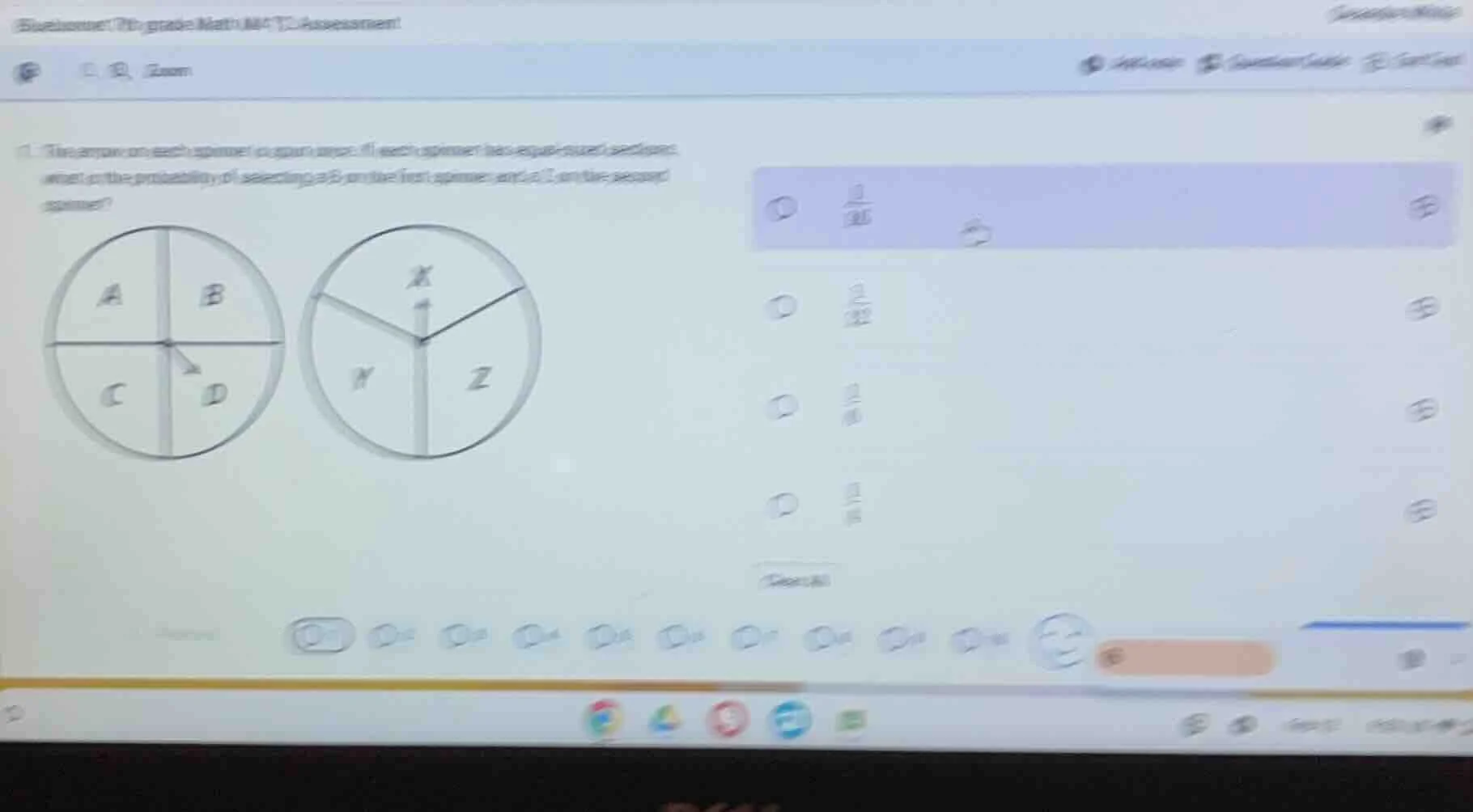 1. the arrow on each spinner is spun once. if each spinner has equal-si…