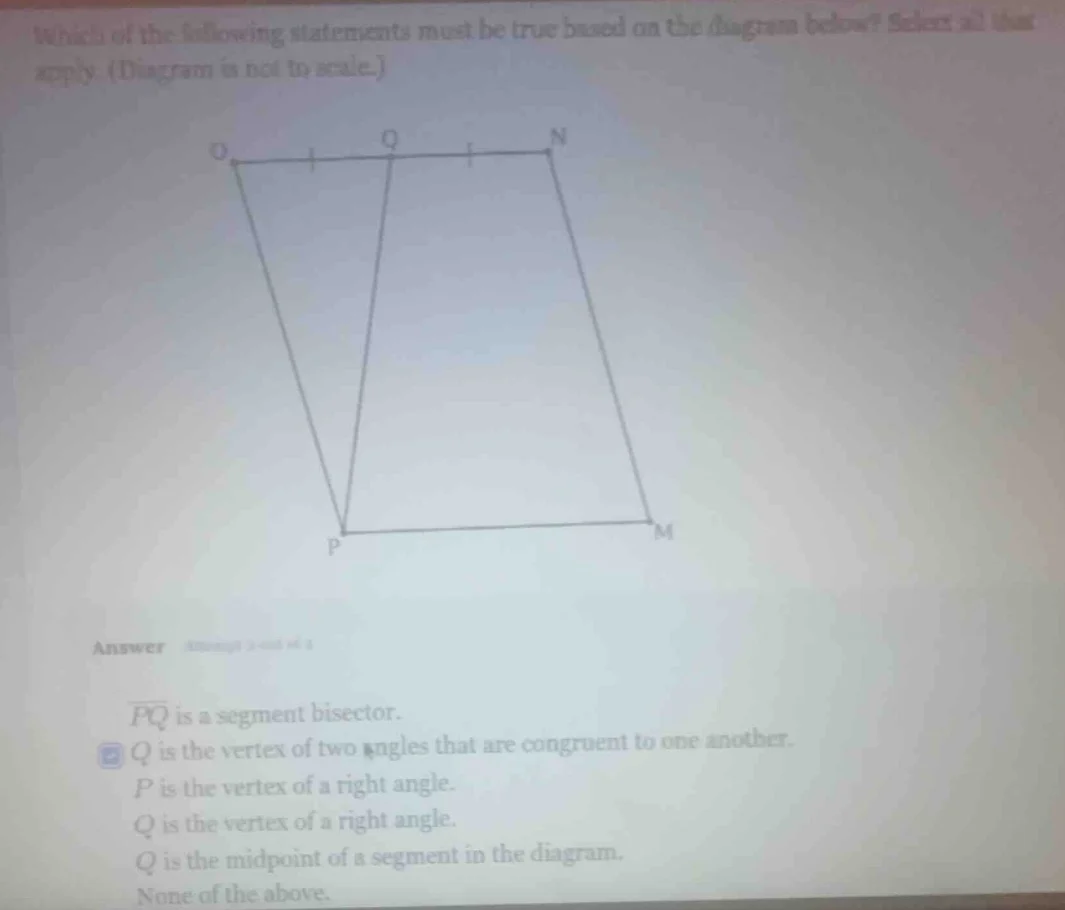 which of the following statements must be true based on the diagram bel…
