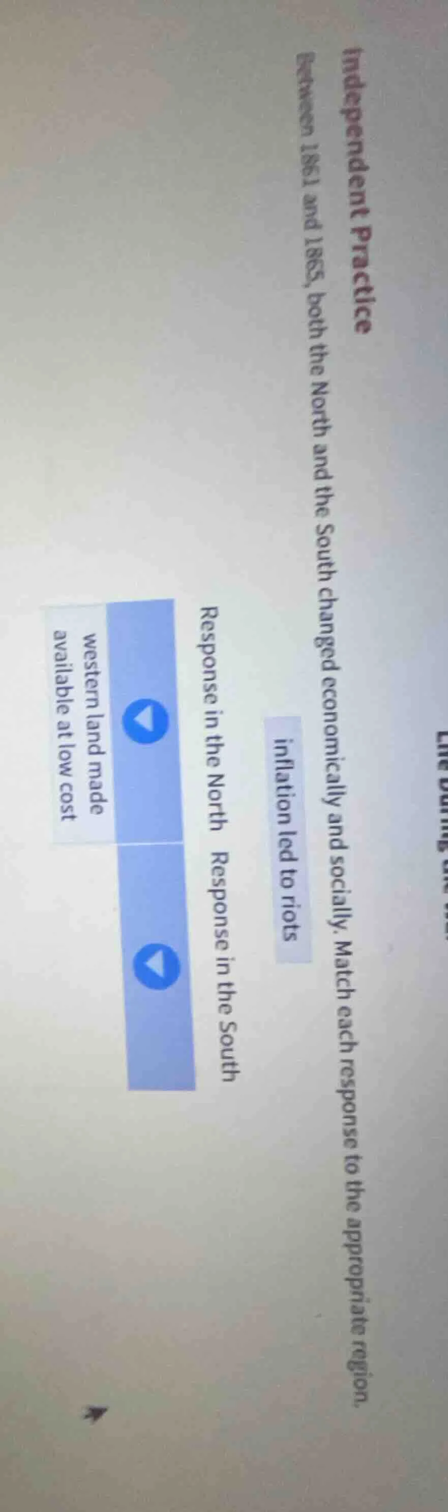 independent practice between 1861 and 1865, both the north and the sout…