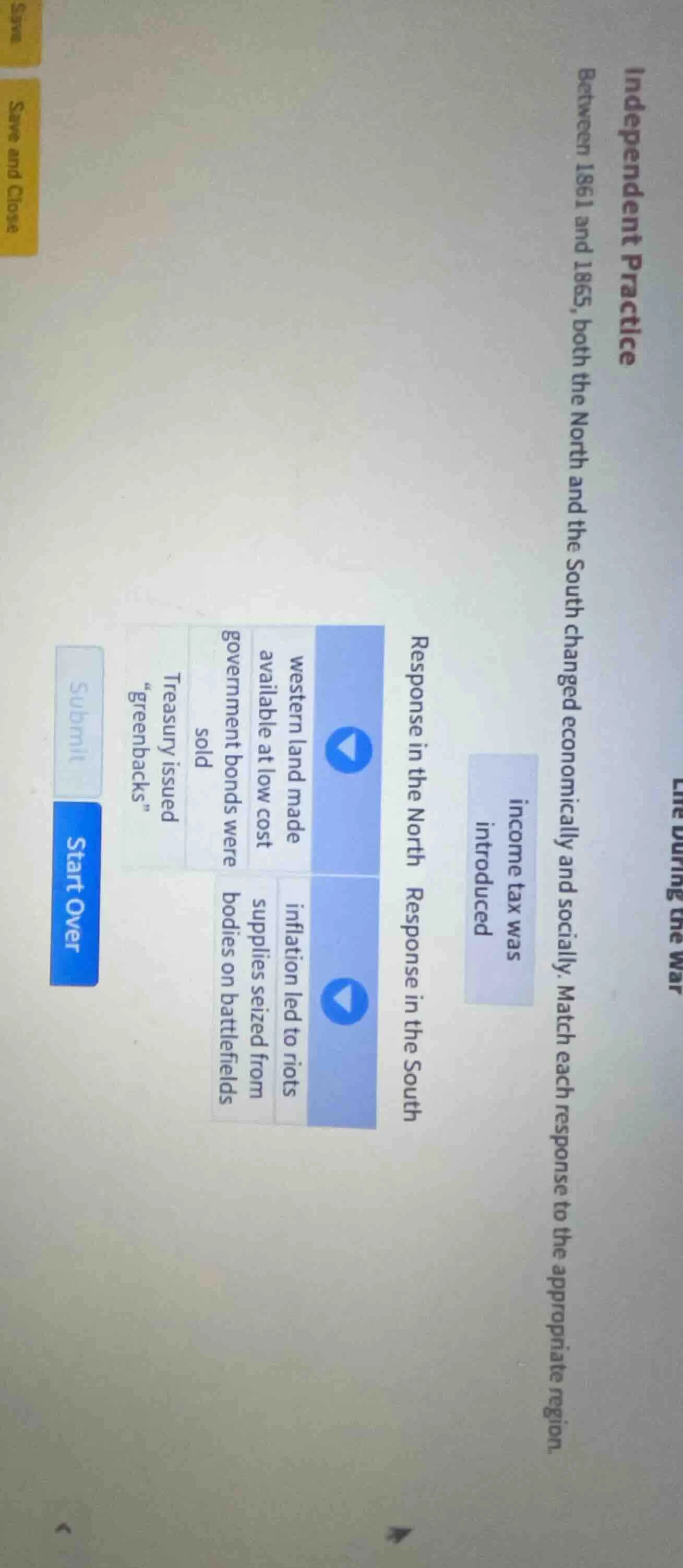 independent practicelife during the warbetween 1861 and 1865, both the …
