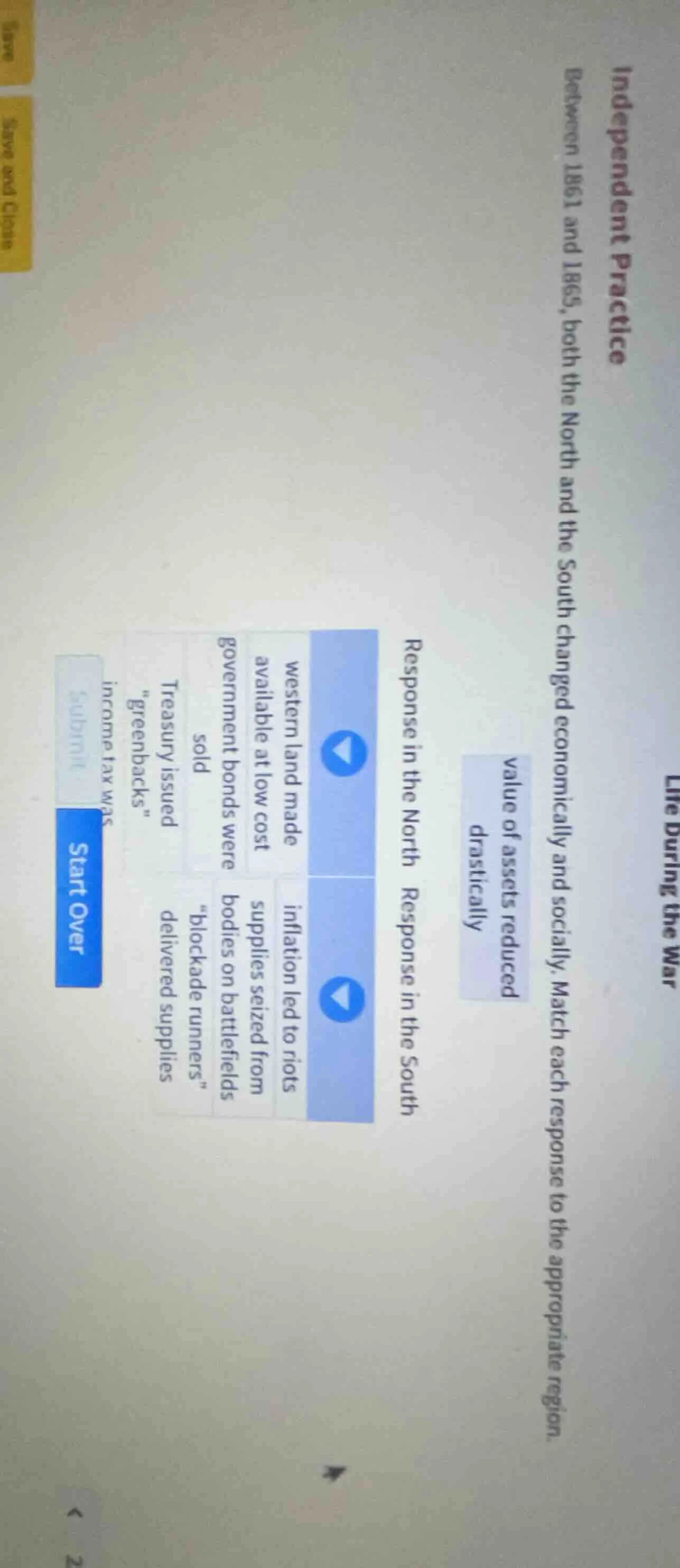 life during the war independent practice between 1861 and 1865, both th…